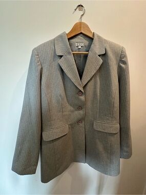 Light Gray Pinstripe Tailored Blazer